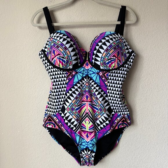 Swimsuits For All Other - Swimsuits for All 14 Kaleidoscope Geometric Printed One Piece Swimsuit
